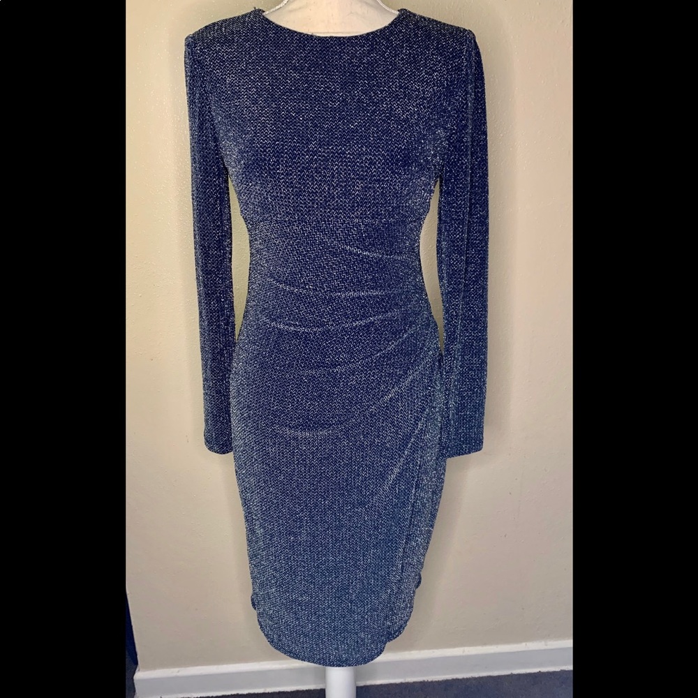 Ralph Lauren Silver Vintage Style Cocktail Dress